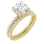 DIOR 14K Yellow Gold Hidden Halo Round Lab Grown Diamond Engagement Ring